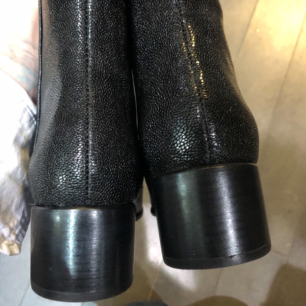 Rag & Bone Black Aslen Textured Leather Mid Boots - image 4